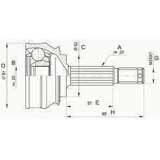 CVJ5006.10 OPEN PARTS Шарнирный комплект, приводной вал