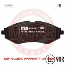 13046058992N-SET-MS MASTER-SPORT Комплект тормозных колодок, дисковый тормоз