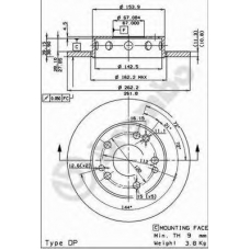 BS 7339 BRECO Тормозной диск