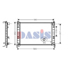 090017N AKS DASIS Радиатор, охлаждение двигателя