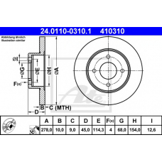 24.0110-0310.1 ATE Тормозной диск