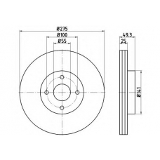 54803PRO PAGID Тормозной диск