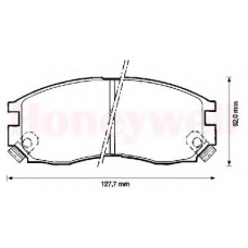 572381B BENDIX Комплект тормозных колодок, дисковый тормоз