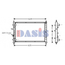 081090N AKS DASIS Радиатор, охлаждение двигателя