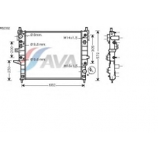 MS2332 AVA Радиатор, охлаждение двигателя