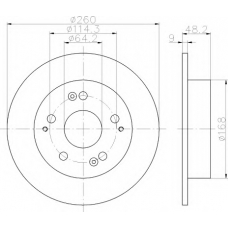 MDC2508 MINTEX Тормозной диск