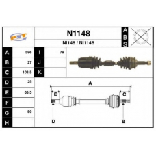 N1148 SNRA Приводной вал