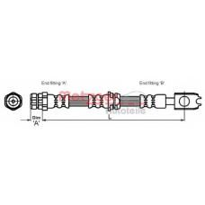 4116204 METZGER Тормозной шланг