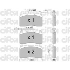 822-288-4 CIFAM Комплект тормозных колодок, дисковый тормоз