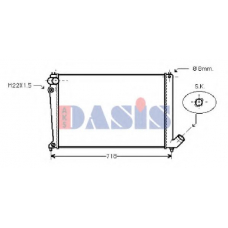 160290N AKS DASIS Радиатор, охлаждение двигателя
