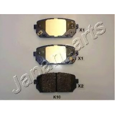 PP-K10AF JAPANPARTS Комплект тормозных колодок, дисковый тормоз