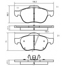 K420801 Vema Комплект тормозных колодок, дисковый тормоз