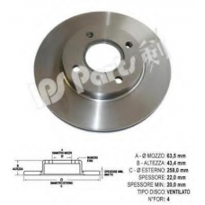 IBT-1393 IPS Parts Тормозной диск