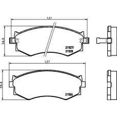 8DB 355 006-421 HELLA PAGID Комплект тормозных колодок, дисковый тормоз