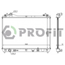 PR 7050N3 PROFIT Радиатор, охлаждение двигателя