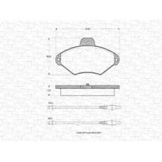 363702160328 MAGNETI MARELLI Комплект тормозных колодок, дисковый тормоз