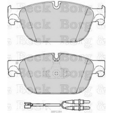 BBP2284 BORG & BECK Комплект тормозных колодок, дисковый тормоз