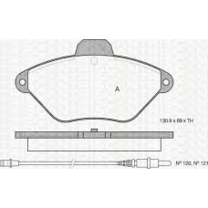 8110 38180 TRIDON Brake pads - front