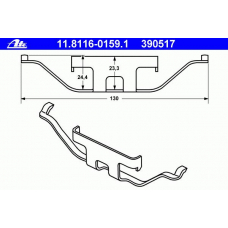 11.8116-0159.1 ATE Пружина, тормозной суппорт