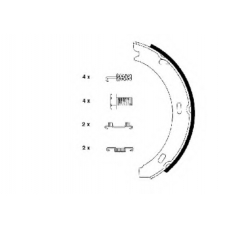 8DA 355 050-301 HELLA Комплект тормозных колодок, стояночная тормозная с