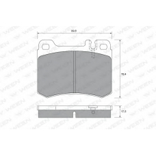 151-1514 WEEN Комплект тормозных колодок, дисковый тормоз