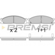 BP2370 BREMSI Комплект тормозных колодок, дисковый тормоз