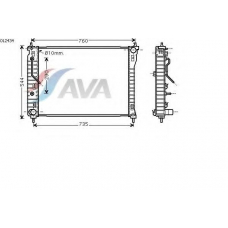 OL2434 AVA Радиатор, охлаждение двигателя