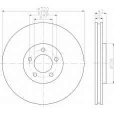 8DD 355 113-781 HELLA PAGID Тормозной диск