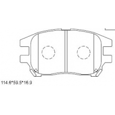 KD2747 ASIMCO Комплект тормозных колодок, дисковый тормоз