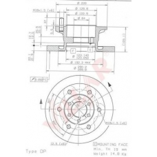 628.1818 VILLAR Тормозной диск