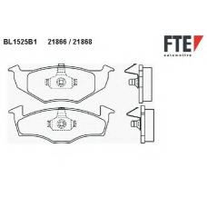 BL1525B1 FTE Комплект тормозных колодок, дисковый тормоз