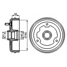 0 986 477 094 BOSCH Тормозной барабан