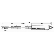 FBH6269 FIRST LINE Тормозной шланг