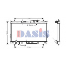560410N AKS DASIS Радиатор, охлаждение двигателя