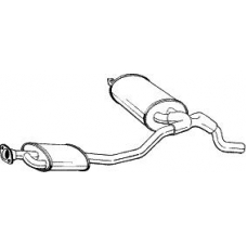 281-827 BOSAL Средний глушитель выхлопных газов