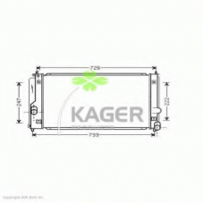 31-1131 KAGER Радиатор, охлаждение двигателя