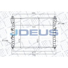 002M18 JDEUS Радиатор, охлаждение двигателя