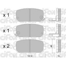 822-483-0 CIFAM Комплект тормозных колодок, дисковый тормоз