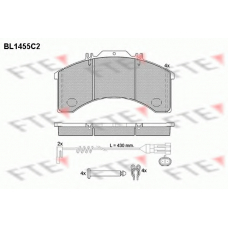 BL1455C2 FTE Комплект тормозных колодок, дисковый тормоз