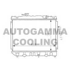 101028 AUTOGAMMA Радиатор, охлаждение двигателя