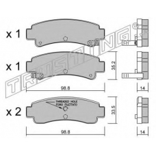 417.0 TRUSTING Комплект тормозных колодок, дисковый тормоз