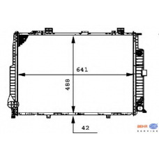 8MK 376 712-401 HELLA Радиатор, охлаждение двигателя