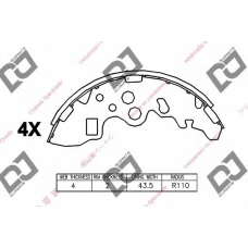 BS1287 DJ PARTS Комплект тормозных колодок