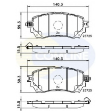 CBP32237 COMLINE Комплект тормозных колодок, дисковый тормоз