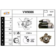 VW9086 SNRA Стартер