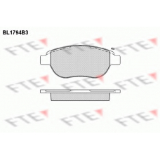 BL1794B3 FTE Комплект тормозных колодок, дисковый тормоз