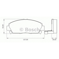 0 986 BB0 097 BOSCH Комплект тормозных колодок, дисковый тормоз