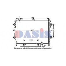 210222N AKS DASIS Радиатор, охлаждение двигателя