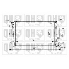 QER1763 QUINTON HAZELL Радиатор, охлаждение двигателя