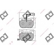 BP1270 DJ PARTS Комплект тормозных колодок, дисковый тормоз